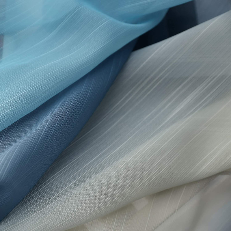 Panneau de rideau simple diaphane avec œillets Swider, Bleu, 52 po x 84 po