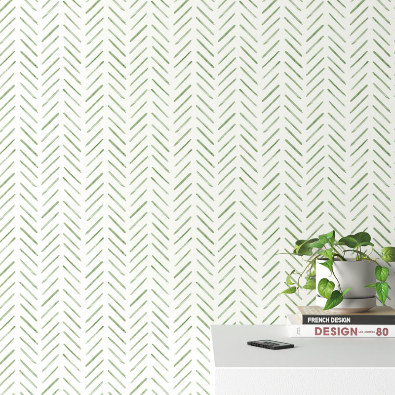 Pre-Pasted Paper Wallpaper Roll, Green