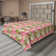 Drap plat à motif floral bohème Ambesonne