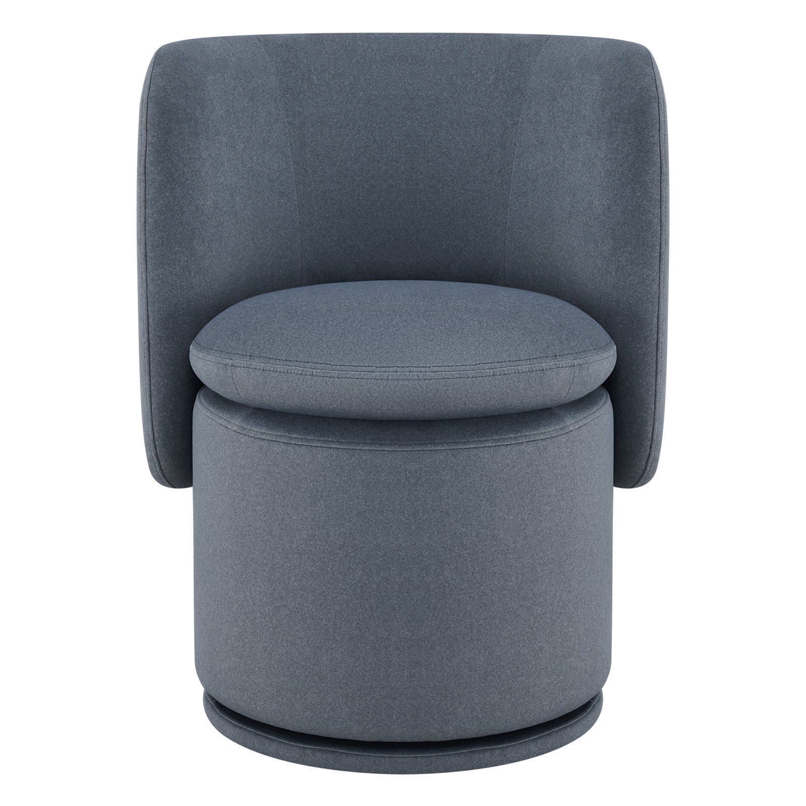 Adrielle Swivel Linen Side Chair, Storm Polyester