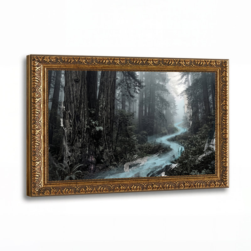 Art mural sur toile Misty Forest, 12"H x 18"W