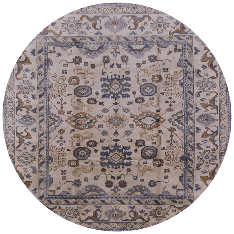Tapis oriental mauve, Rond 6 pi