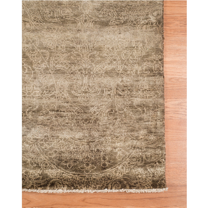Tapis brun noué à la main Byesville, Rectangle 2 pi x 3 pi