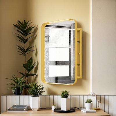Miroir réglable pour armoire à pharmacie H 23,7 po l 15,74 po
