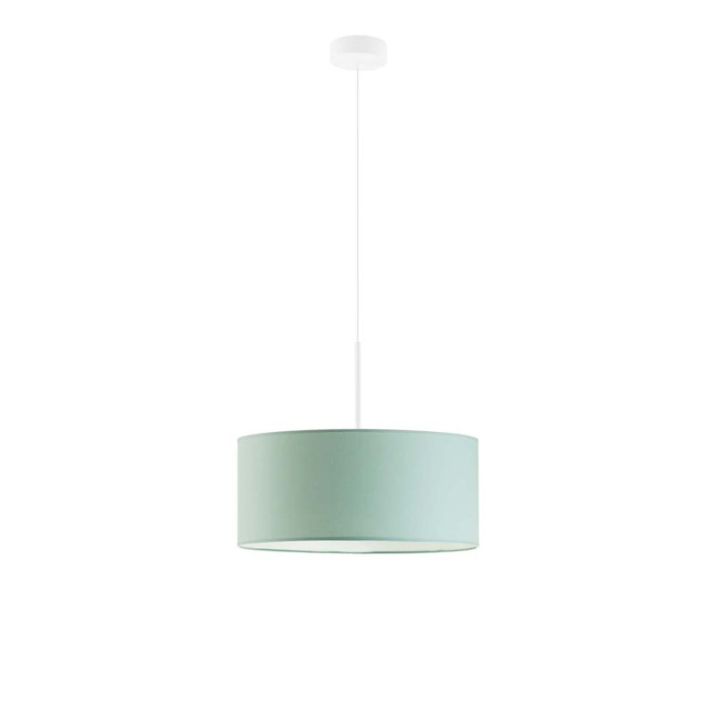 Aubryn 3 - Light Drum Pendant, White, Mint, 120cm H x 40cm W x 40cm D