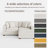 3 - Piece Upholstered Beige Corduroy Modular Sectional Sofa with Pillow Back and Removable Ottoman-87307144-87307126
