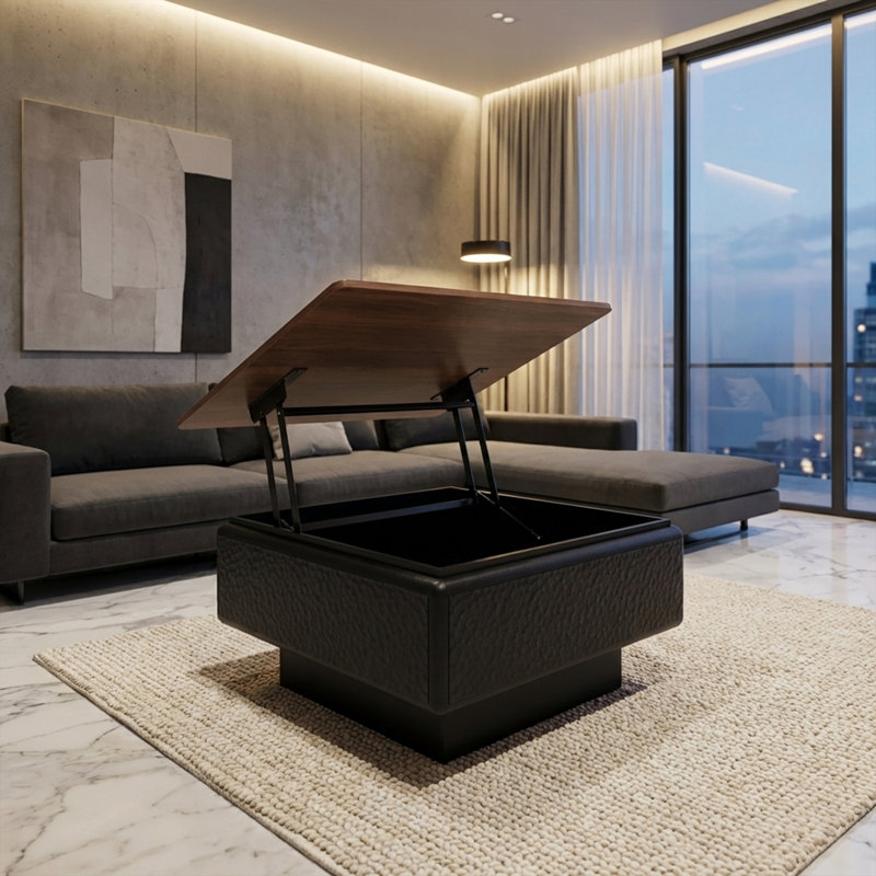 Table basse à plateau relevable