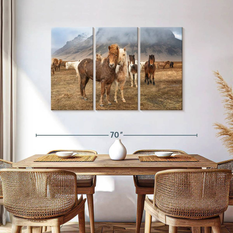 Brampt, chevaux incroyables de l'Islande, H 36 po x l 57 po