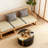 Black gold round mirror coffee table