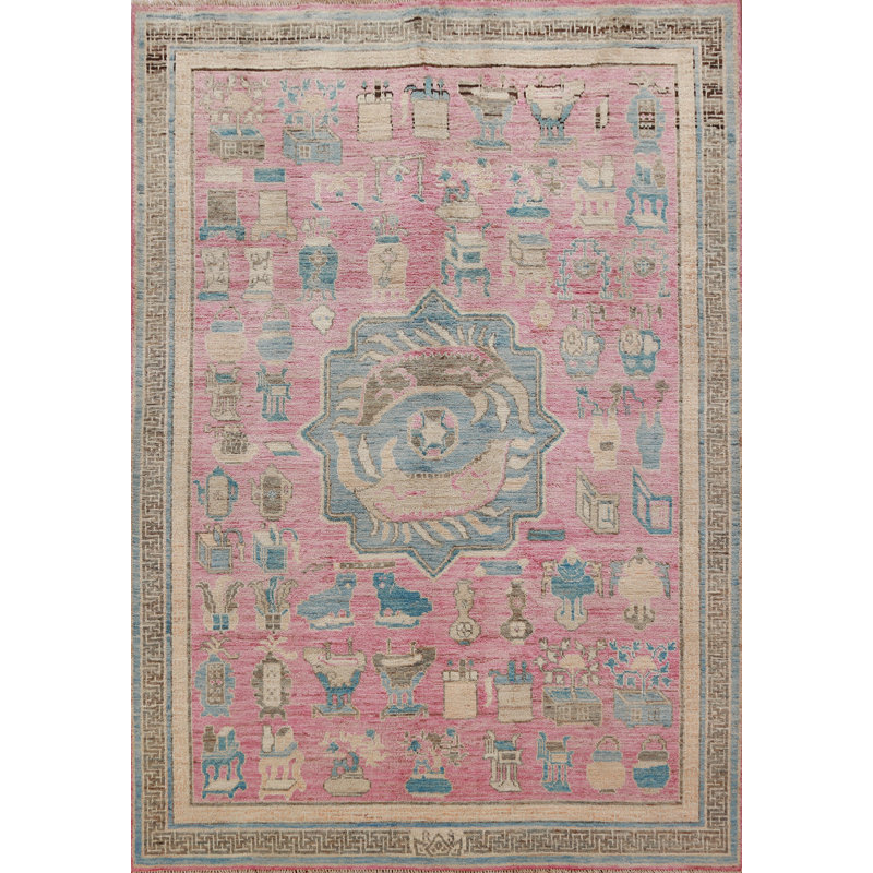 Tapis rose Oushak 5 x 7