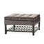 Carré brun avec rangement polyvalent et support inférieur - Support en cuir fiable lié
