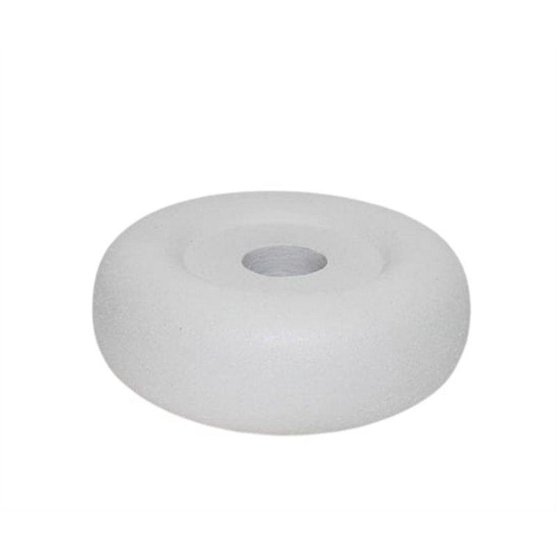 Porte-bougie en aluminium Giedre H 1,4 po, Blanc