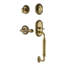 Nostalgic Warehouse Rope Rosette C Grip Handleset with Single Cylinder Deadbolt and Fleur Lever-2114114058-2114114059-2114114061