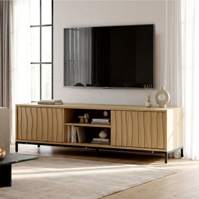 59” Tv Stand For 50/55/65 Inch Tv Entertainment Centre With Storage Cabinet 