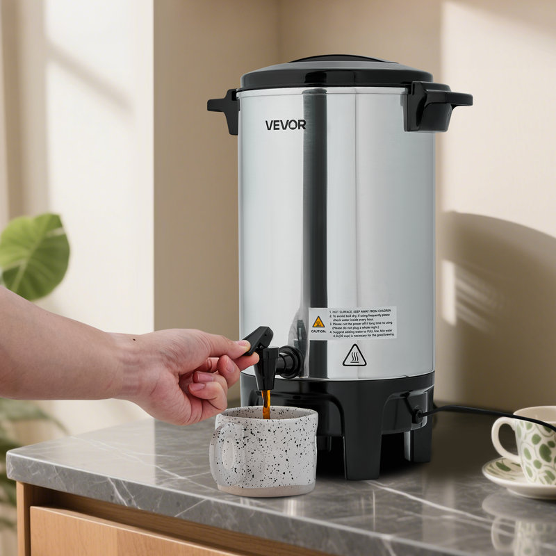 Urne à café commerciale, distributeur de boissons chaudes de 6 tasses avec robinet sans égouttement, 40 tasses, cafetière commerciale à brassage rapide, contrôle automatique de la température, pour la restauration, les réceptions, les fêtes et les restaurants