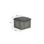 Ensemble de tables basses carrées Classic Grey avec 5 pièces de dessus en faux marbre et tabourets de rangement à plateau relevable pour le salon