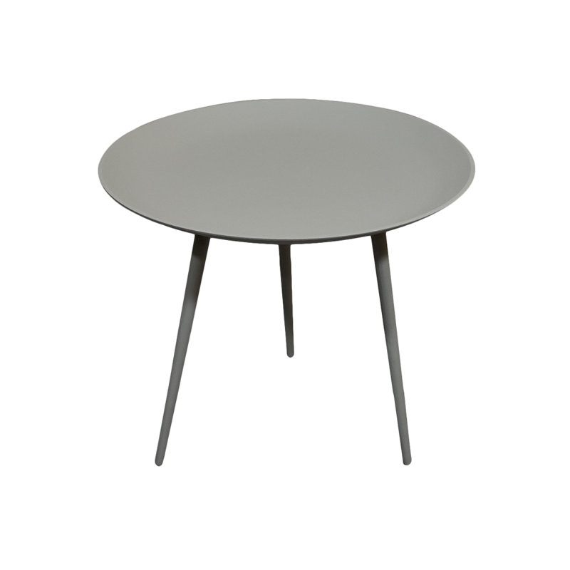 Table de bout à 3 pieds Fernly, Plateau gris/ base noire, H 19,6 po x l 18,8 po x P 18,8 po