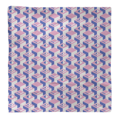 Serviette de table en coton à motif de gratte-ciels à deux couleurs