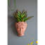 Pot à fleurs 7X5.5X9 "Visage Head, brun - Pot à fleurs mural Home