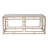 44" Champagne And Metal Rectangular Coffee Table