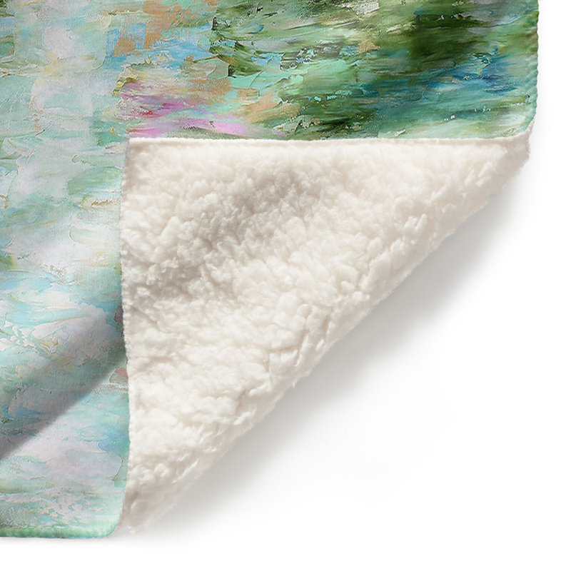 Couverture sherpa à la décomposition abstraite rock ocean, l 68 po x L 80 po