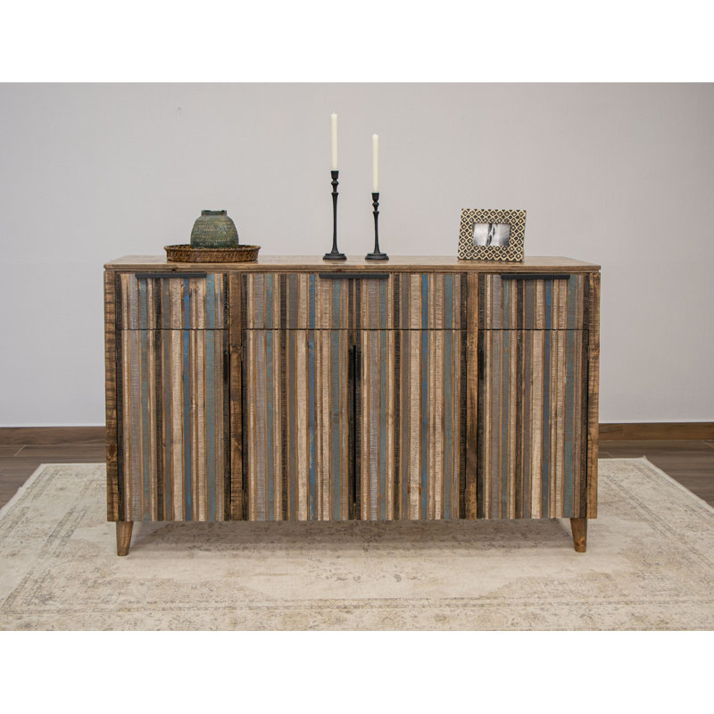 Tiza 70 " W Pine Solid Wood Sideboard