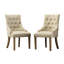 De 2 chaises pour petit déjeuner à oreilles en bois massif brun clair - Morning Delight Bright Choice