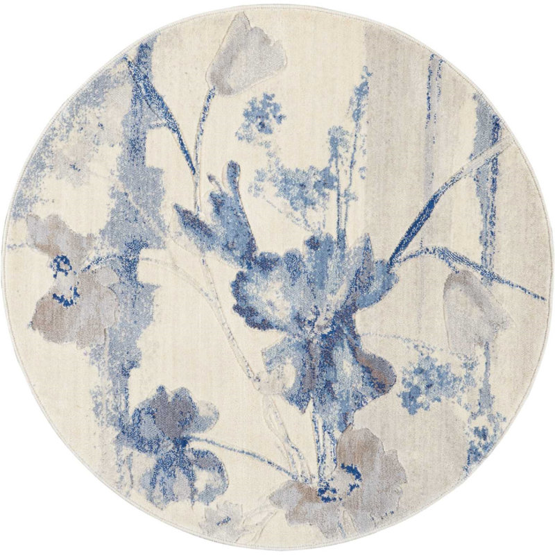 Arnim Floral Indoor Rug, Round 3'6"