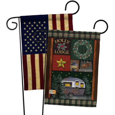 Drapeau de jardin à 2 faces en polyester / mélange de polyester 19 x 13 po