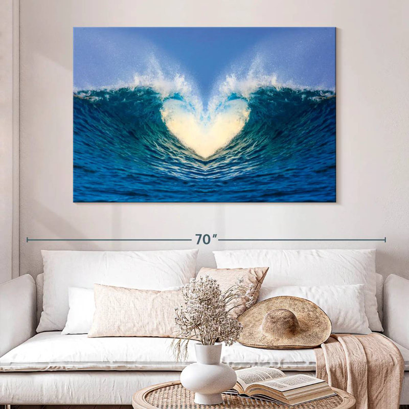 Gillard Heart Ocean Waves, 34" H x 51" W