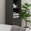 Grande armoire de rangement pour salle de bain avec miroir, armoire tour autoportante avec tablettes réglables-793795554