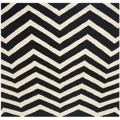 Sanyla Hand Tufted Wool Chevron Rug