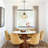 1 - Light Nickel Kitchen Island Pendant with Seed Glass Shade-120496400