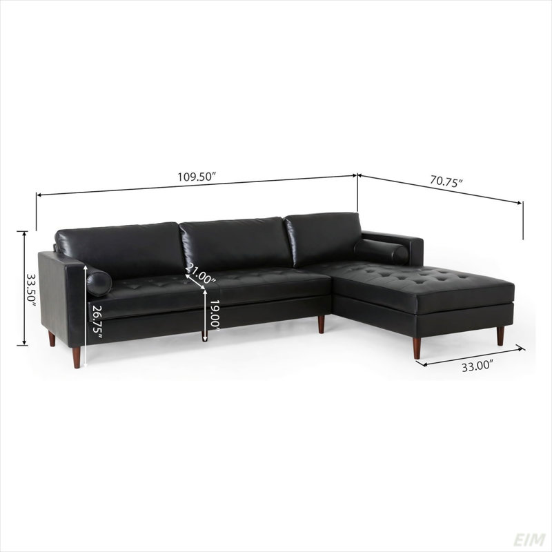 Canapé modulaire en L de 70,75 po avec méridienne moderne, canapé modulaire à 4 places modulaire et fauteuils rembourrés convertibles pour le salon (modulaire)