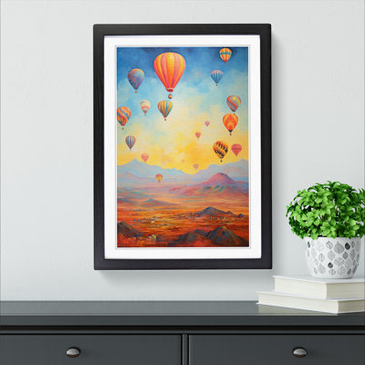 Hot Air Balloon Impressionism - Framed Print