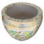 Floral painting pot cover with Asian floral pattern with pink medallion-520033056