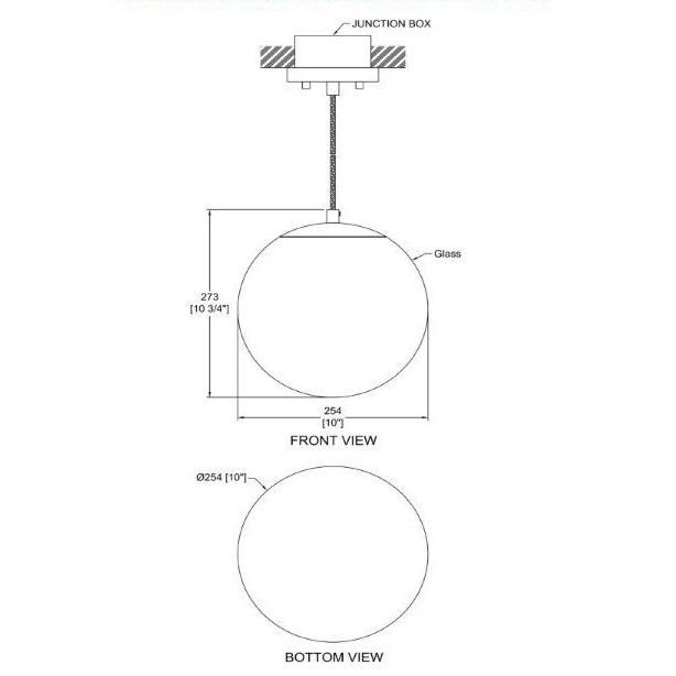 Luminaire suspendu 1 lumière Eclipse, Or doux, Transparent