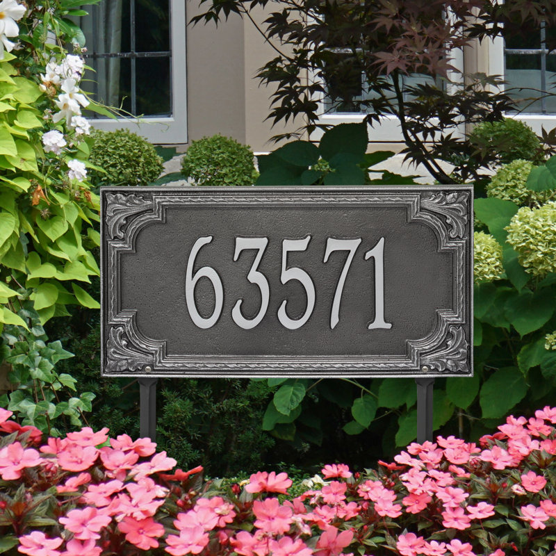 Plaque d'adresse sur 1 ligne Signature Series, Gris, Oui, Gris fumée