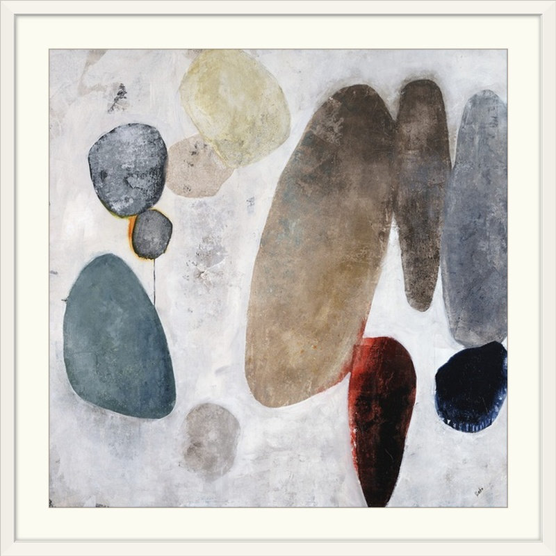 «Dust and Rocks» par Brittnea, Clayton Rabo, reproduction d'art, H 38 po x l 38 po x P 1 po, Cadre blanc