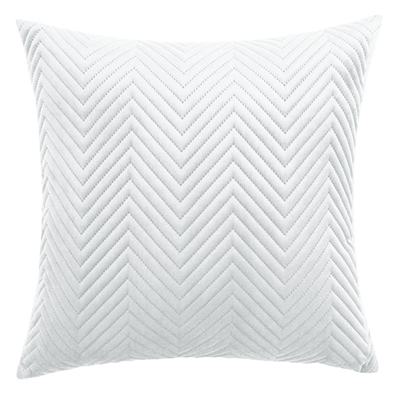 Aspire Homeware Embossed Square Velvet Cushion Cover, White, Pack of 4