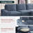 Mahwah 98'' Chenille Square Arm Sofa L-Shape Convertible Sectional Couches Sofas with Storage Chaise-1503025547