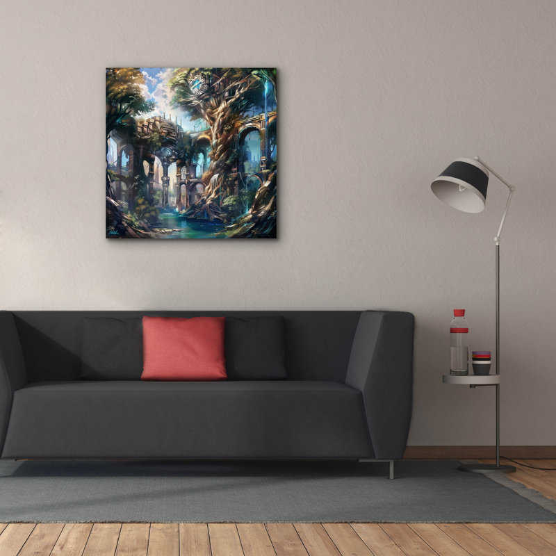 «Yesteryear», art mural sur toile, 26 po x 26 po, H 37 po x l 37 po x P 1,5 po