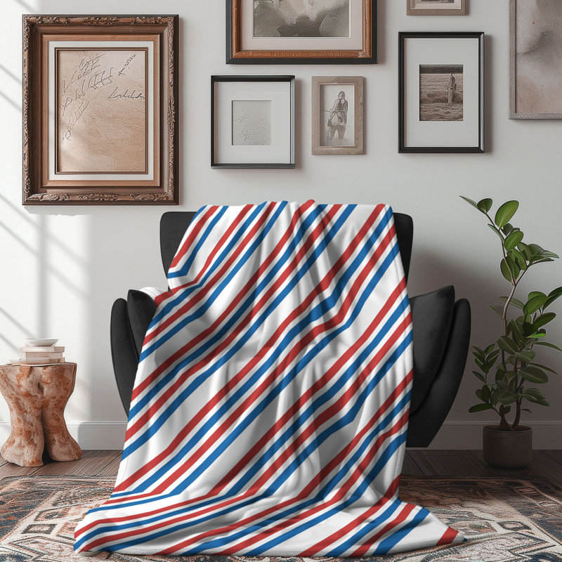 Scarlet Blue - 1 pièce Sherpa Premium, Grand lit