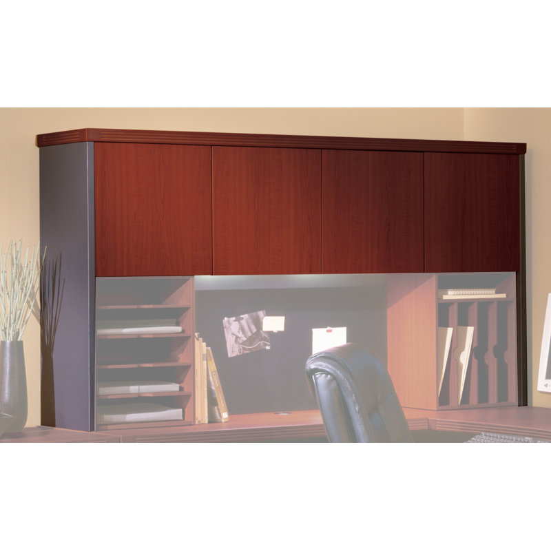Aberdeen Wood Door Hutch, Mocha, 72"W x 15"D x 39.125"H