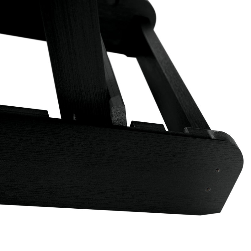 Anette Outdoor Adirondack Set, Black