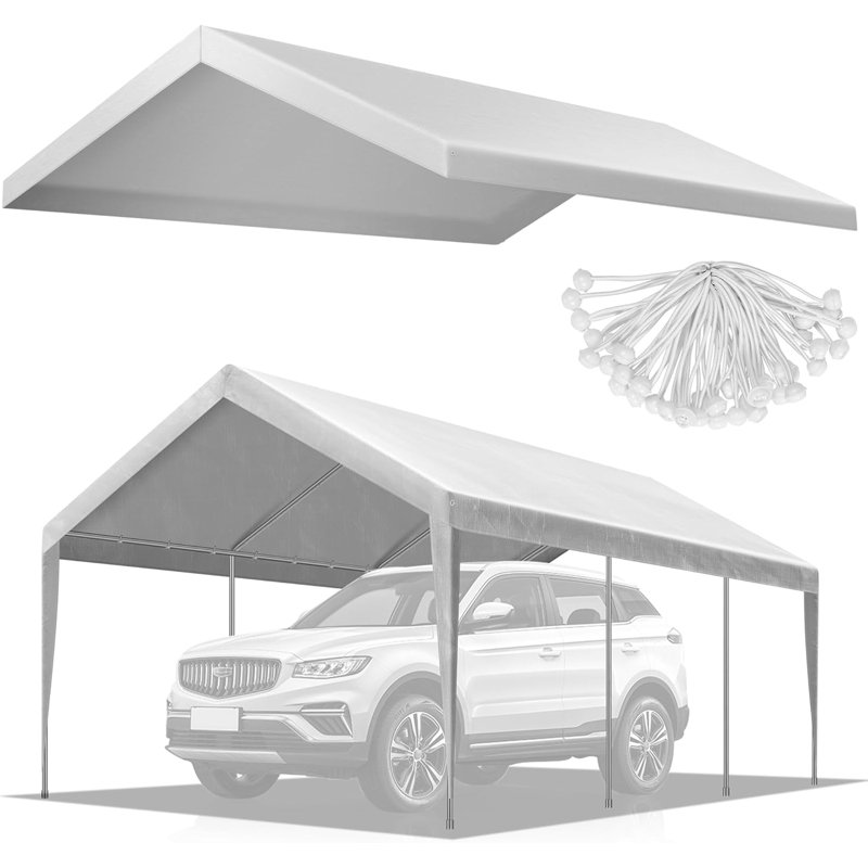 20 pi L 12 pi. D Housse de remplacement pour abri d'auto