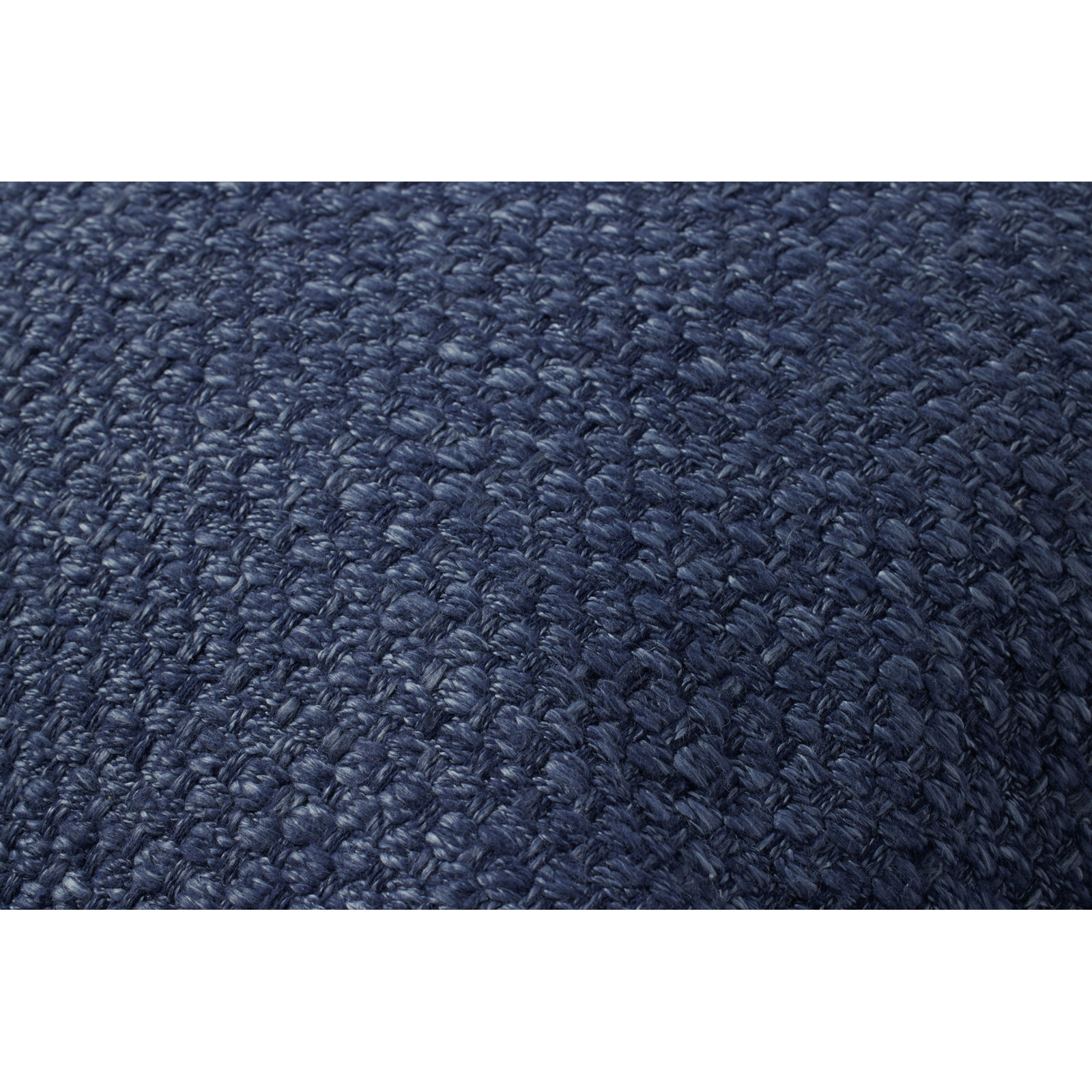 Fringed Cotton Throw Pillow, Navy, Down
