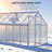 Silver  Walk-In Heavy Duty Greenhouse 12.3' W X 6.2' D X 6.5' H Greenhouse With Aluminum Frame  For Winter
