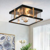 Deanna 3 - Light 12'' Square / Rectangle Flush Mount