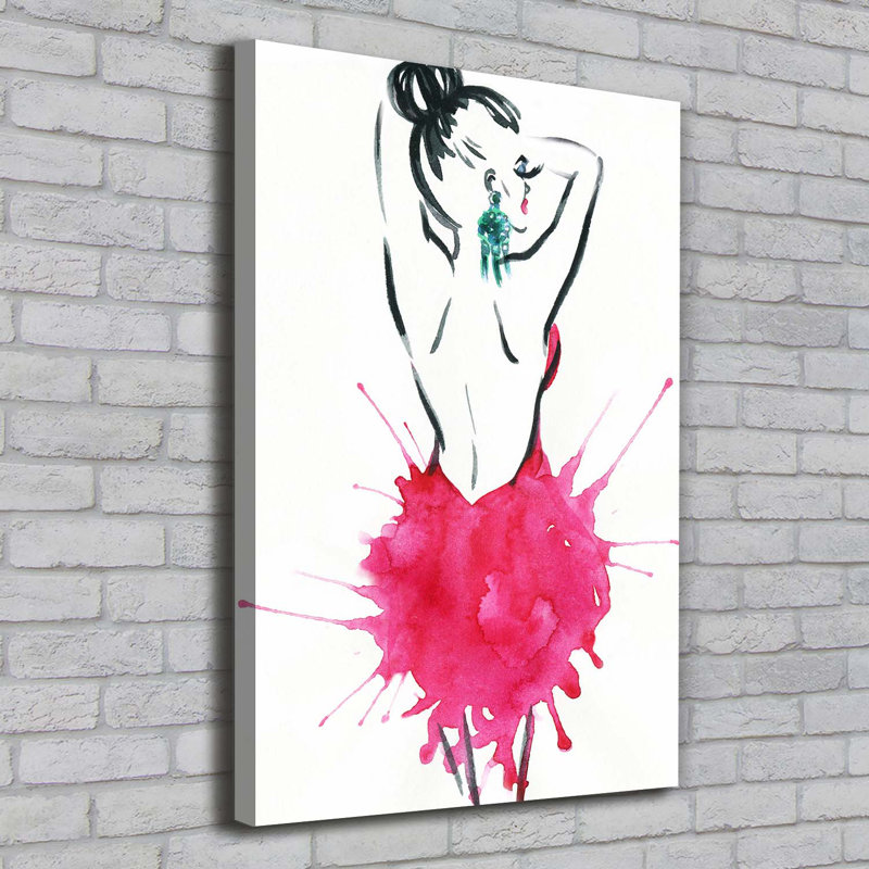 Fashion Illustration - Wrapped Canvas Print